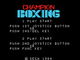 Заставка игры Champion Boxing